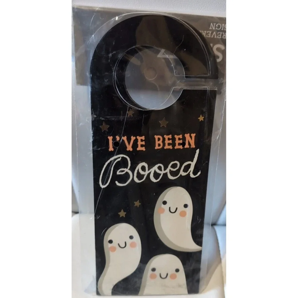 Spritz You've been booed reversible door hanger sighn glow in the dark